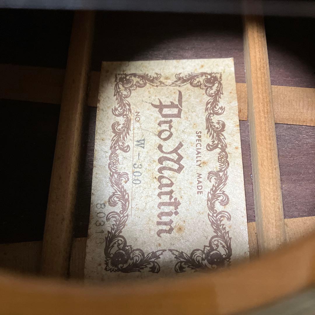 み*ん様 Pro Martin 縦ロゴ W-300 アコースティックギター ビン