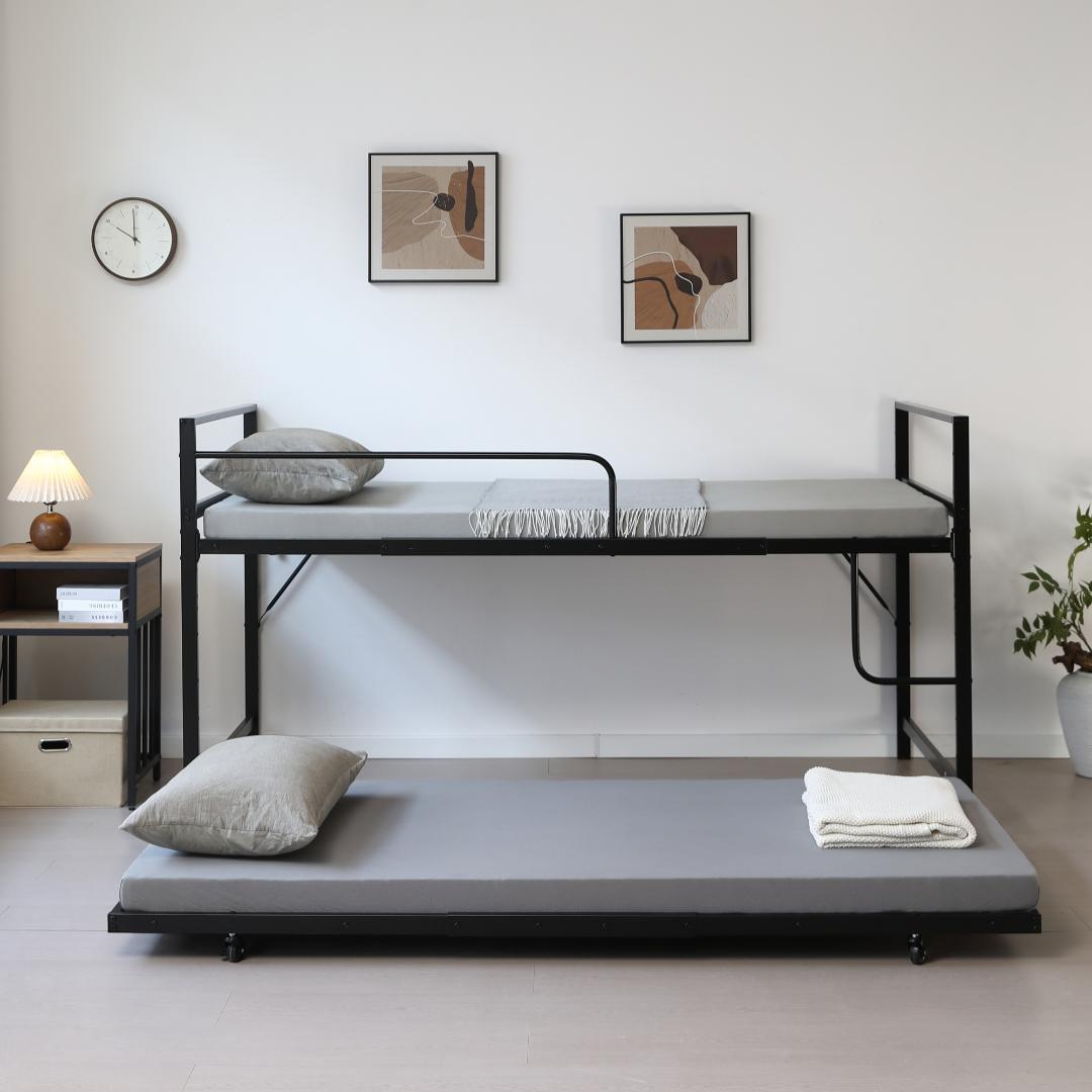 超人気✨！【高さ110cm】ロフトベッド 収納 北欧風 一人暮らしBLACK