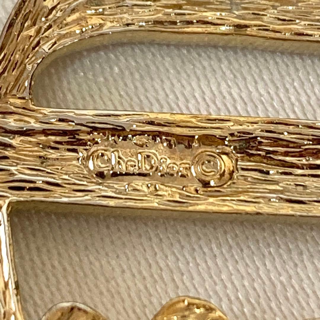 希少！美品 ディオール ブローチ 旧エンブレム ヴィンテージ ゴールド 大きい