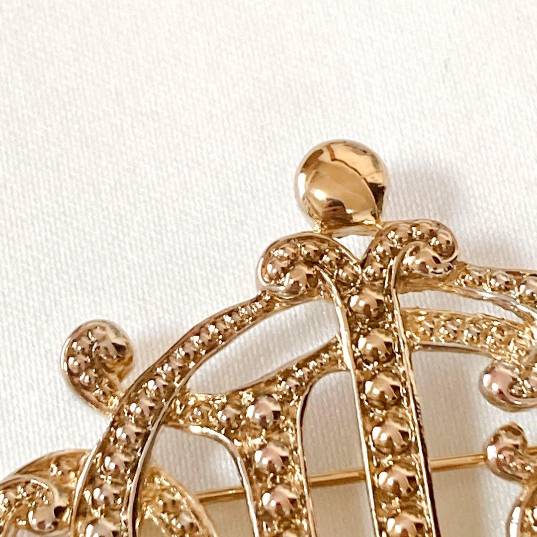 希少！美品 ディオール ブローチ 旧エンブレム ヴィンテージ ゴールド 大きい