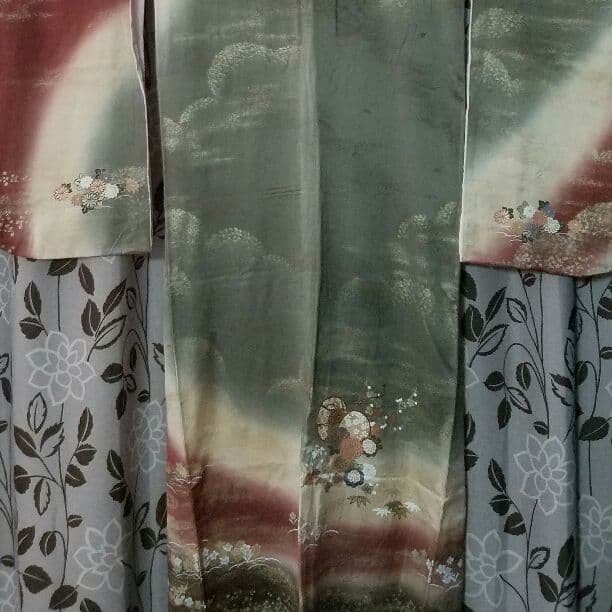 振袖 襟柄付き長襦袢 帯セット