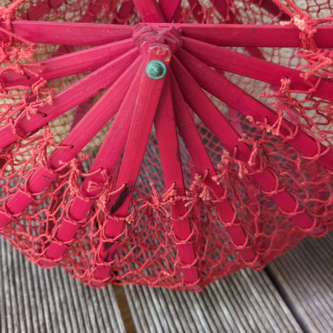 昭和レトロかご　折りたたみ式　ヴィンテージかご