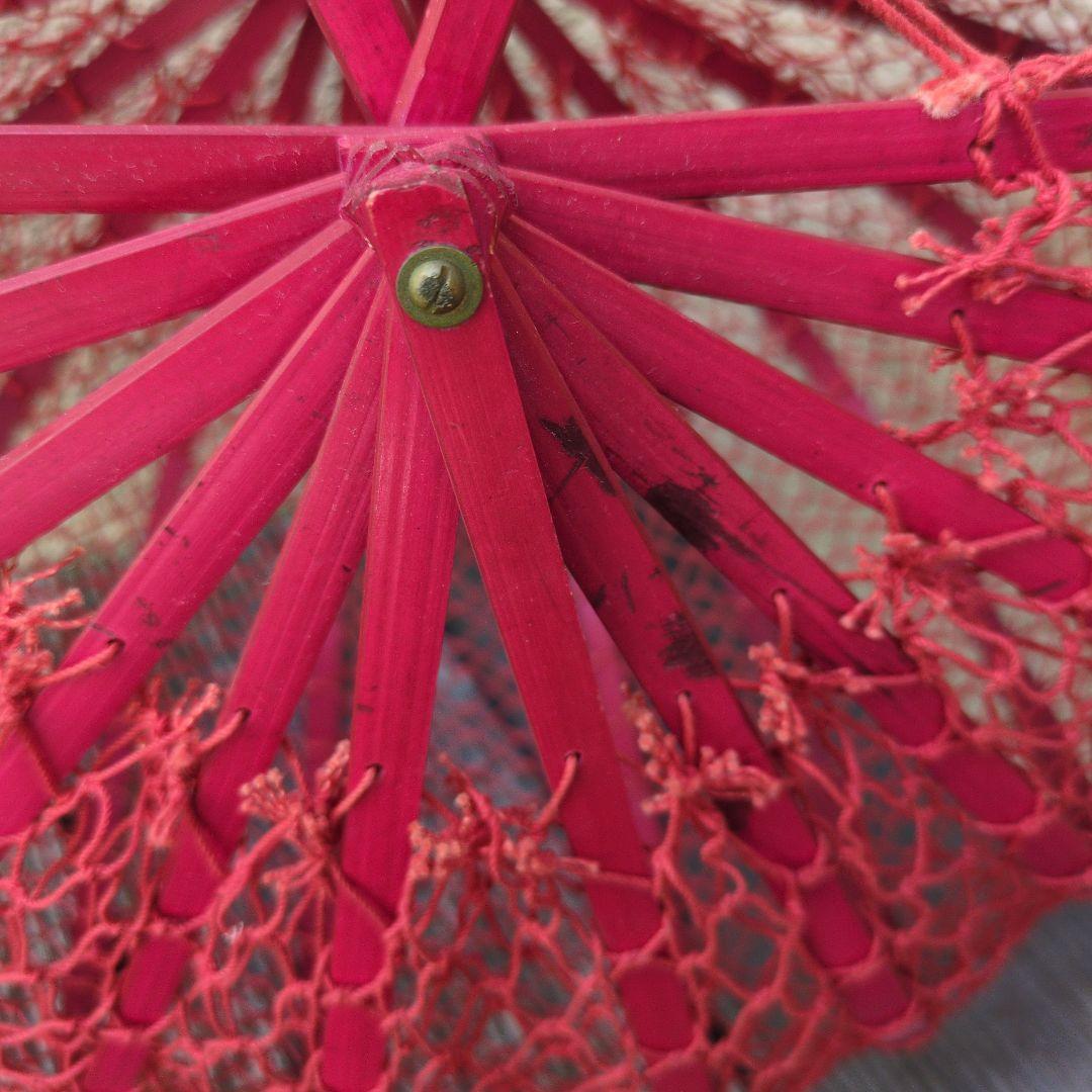 昭和レトロかご　折りたたみ式　ヴィンテージかご