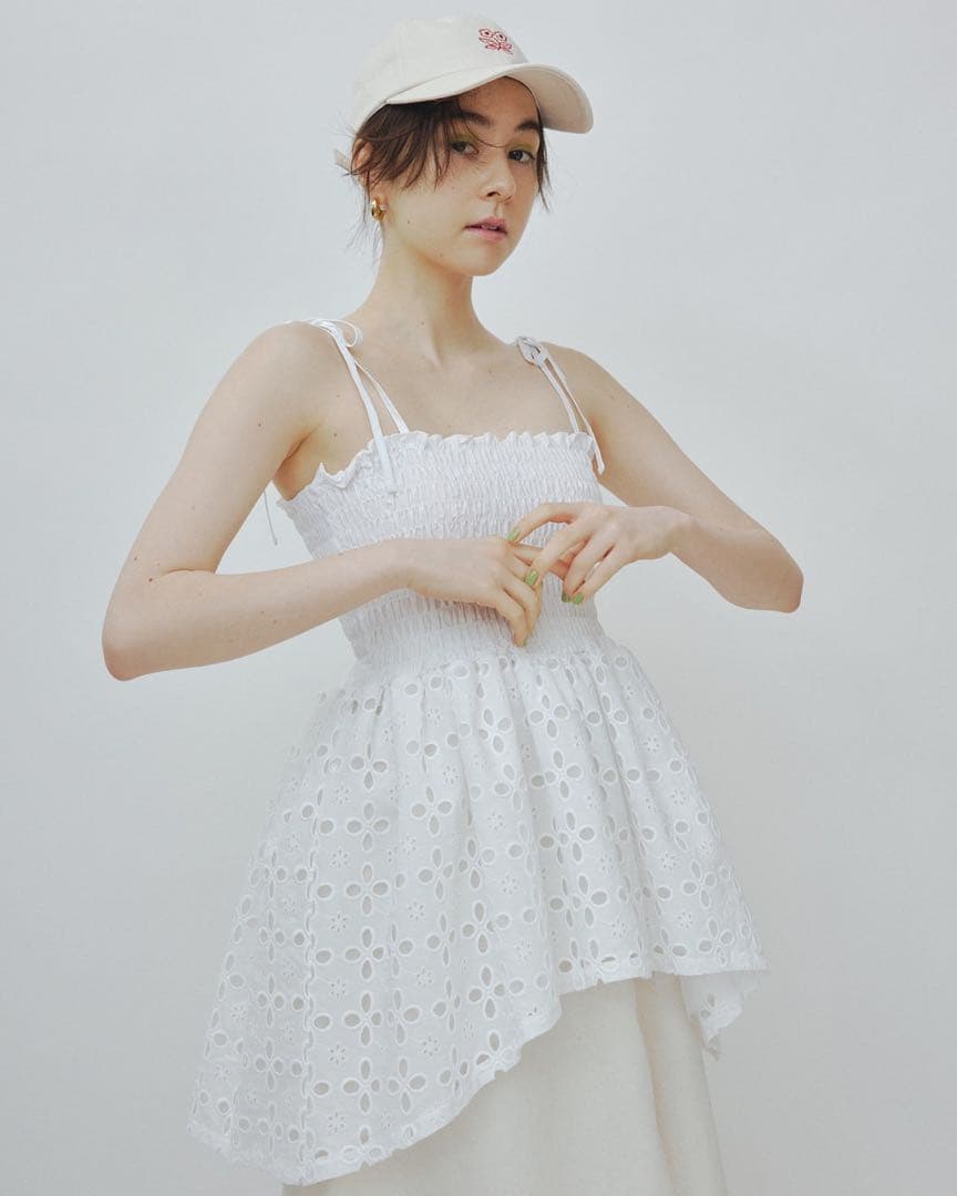 poppy あさぎーにょ コットンレースボリュームキャミ