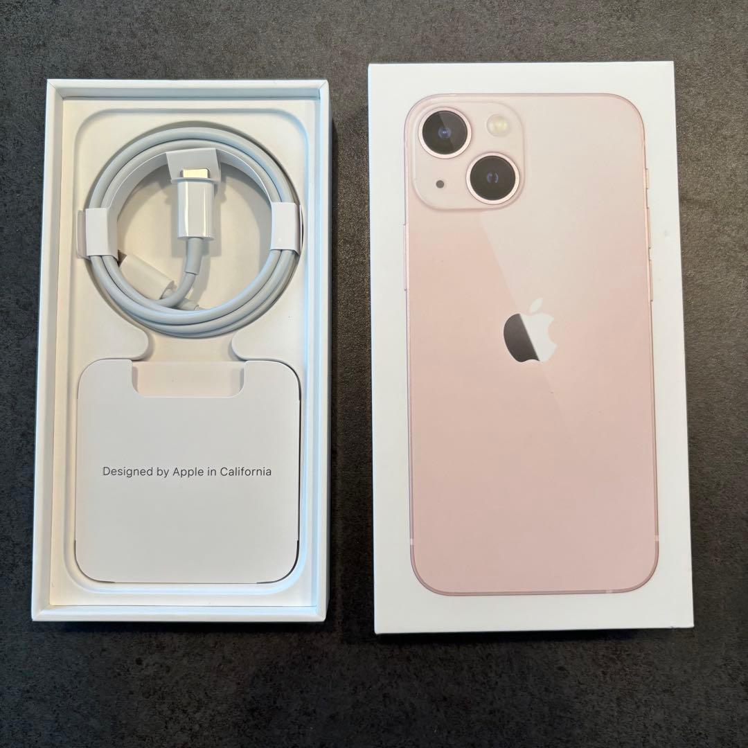 【美品】iPhone13mini 128GB ピンク 付属品付き