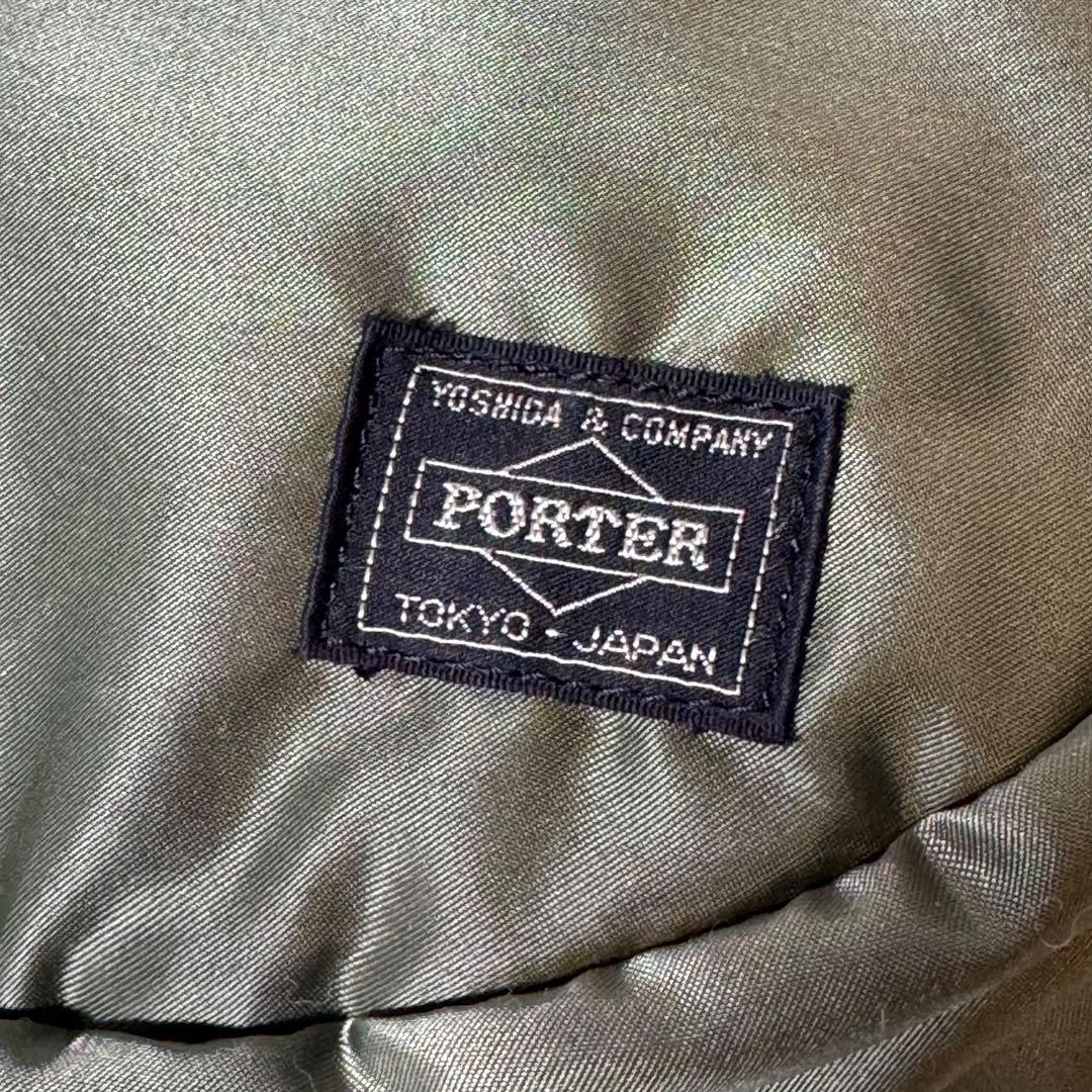 【美品】PORTER タンカー ショルダーバッグ ハーフムーン セージグリーン