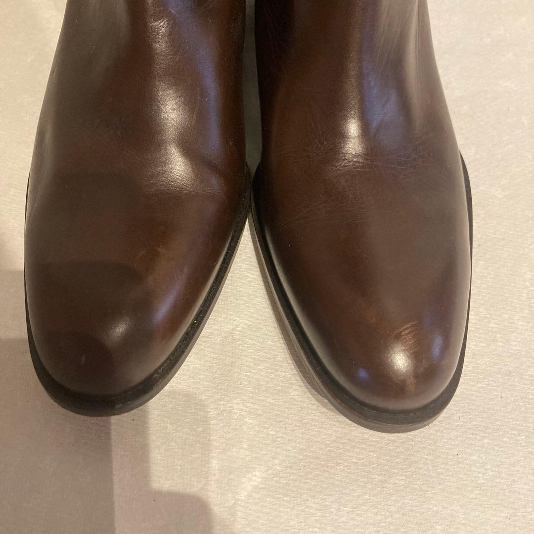 MachiYou　FOXEYダークブラウン レザー ロングブーツ