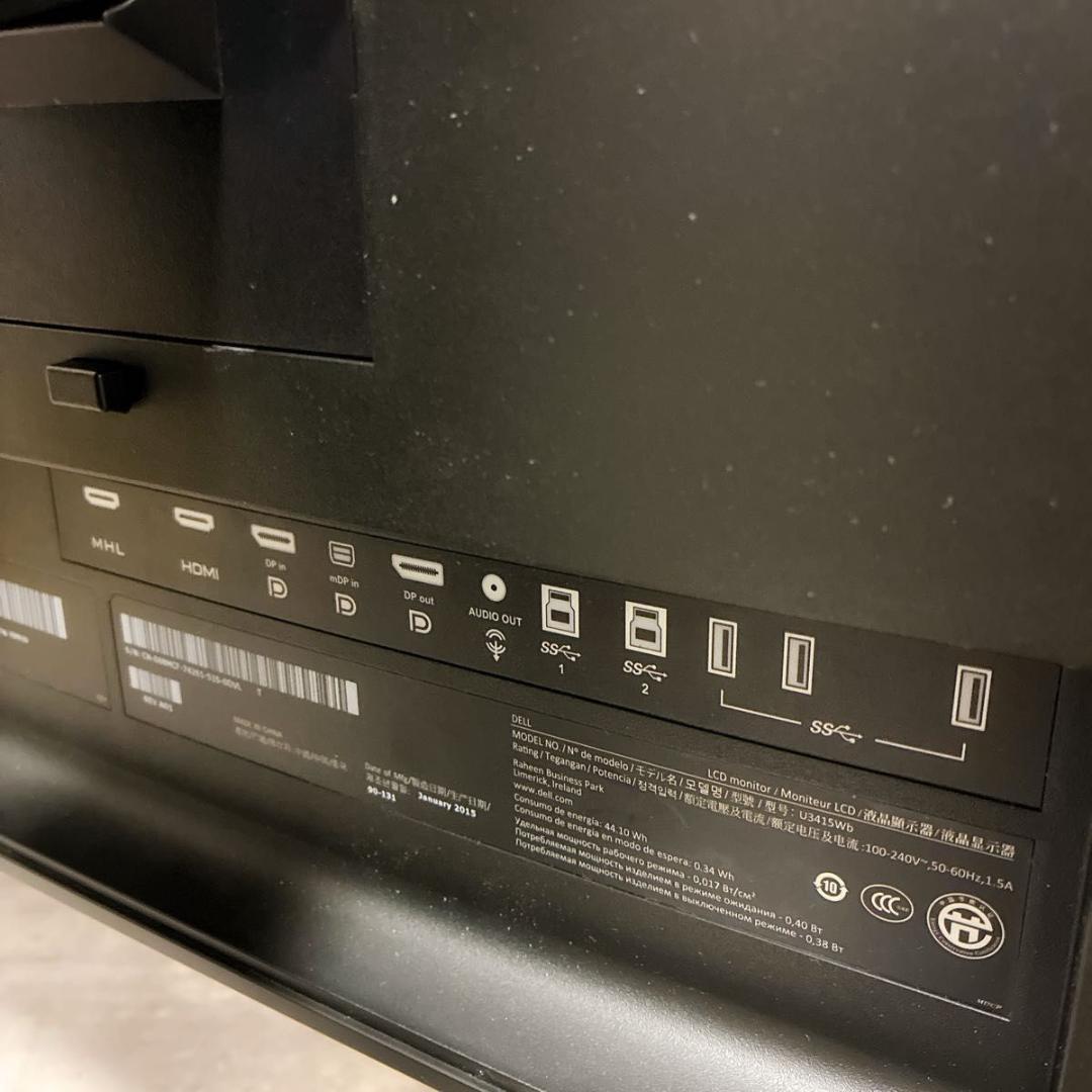 DELL デル U3415W 湾曲 モニター 本体 34