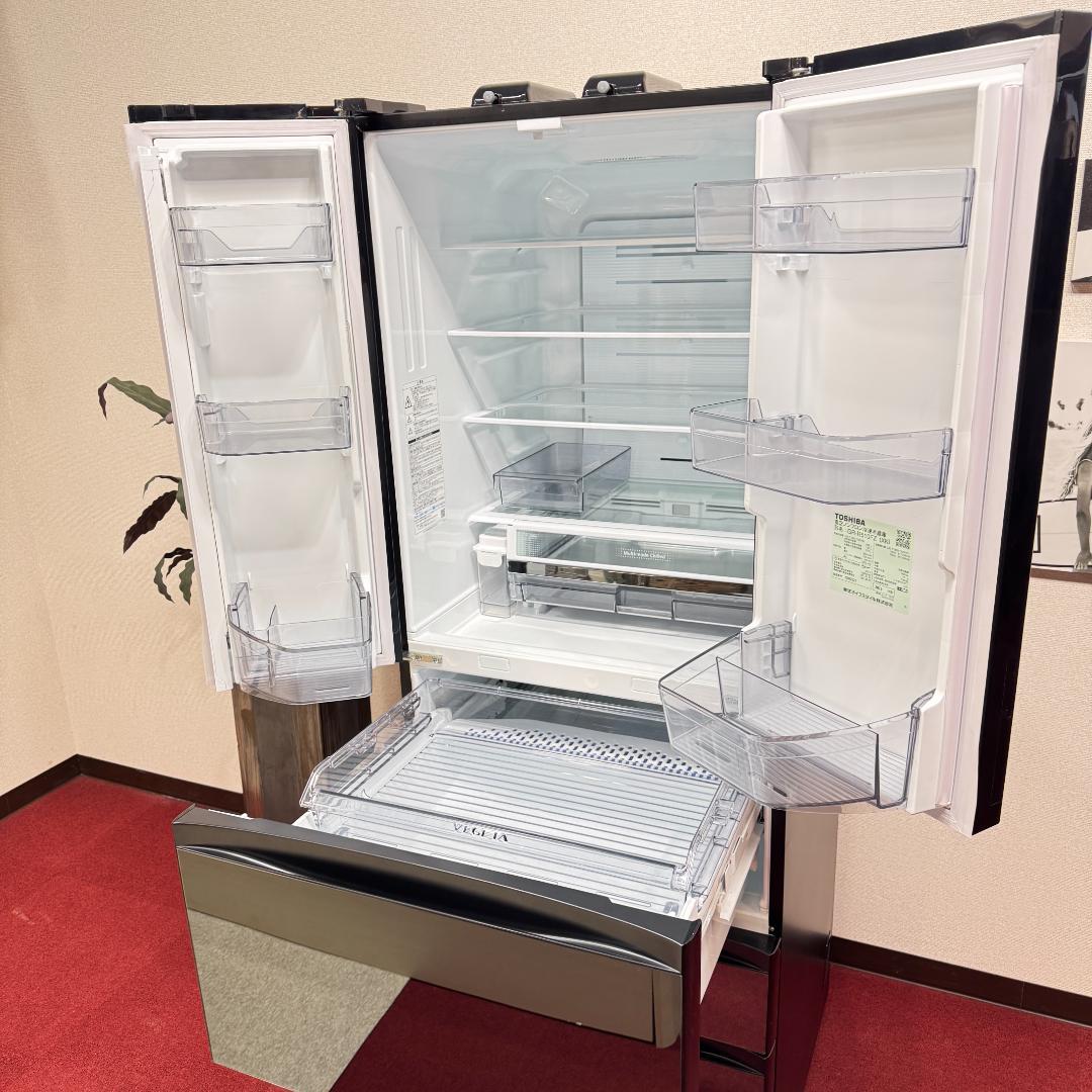 東京23区送料無料　超美品東芝2019年製6ドア冷蔵庫508L　洗浄/除菌済み