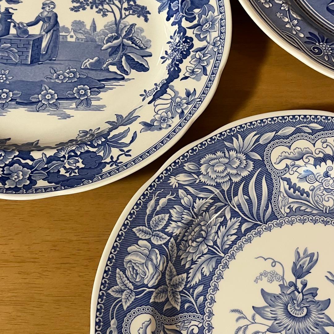 【美品】英国製　スポード ★ブルールームコレクション★プレート6枚