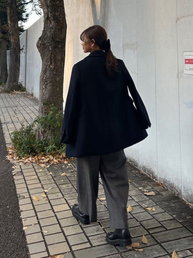 ルーニィ新品⭐️25年新作ジャコットウールジャケットコートsuper110‘s