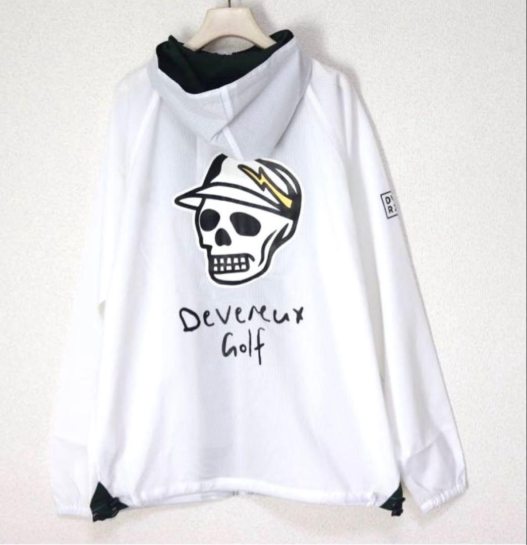 新品未使用【デヴァロー ゴルフ】 メンズ ドットエアーWRブルゾン ホワイト Ｍ