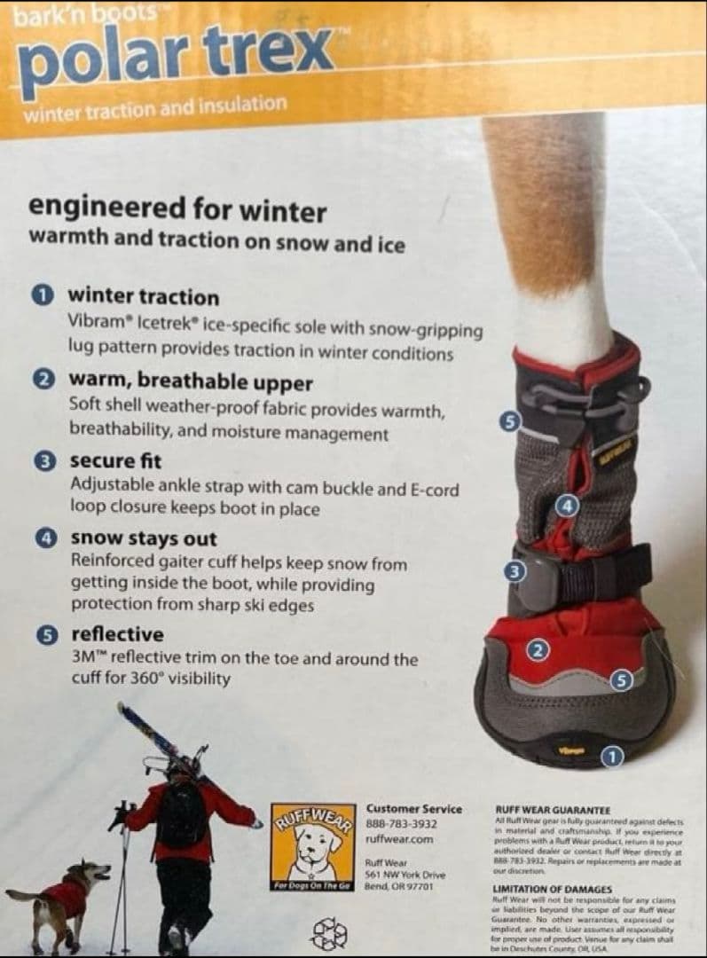 RUFFWEAR ポーラートレックスブーツ4個 M ソックスセット