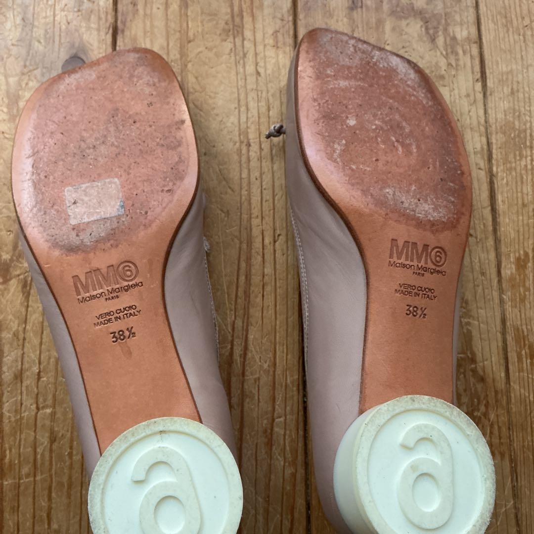 MM6 25cmリボンローヒールバレーシューズ