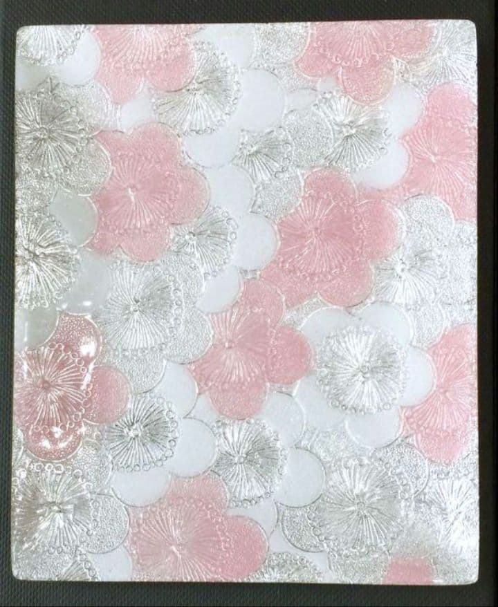 ★超希少伝統工芸品★ 七宝焼銘々皿 錦雲軒 稲葉 紅白梅柄角皿 3枚