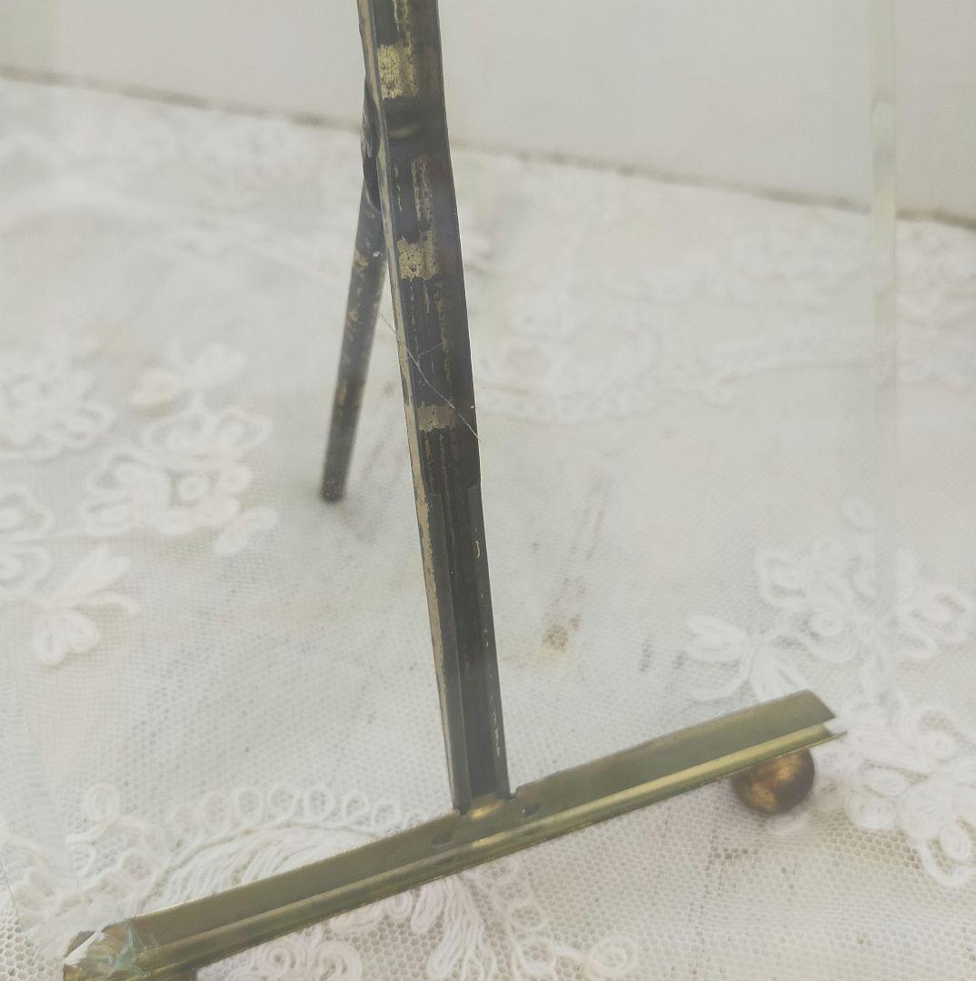 フランス ガラスのフォトフレーム リボン　アンティーク 　ヴィンテージ