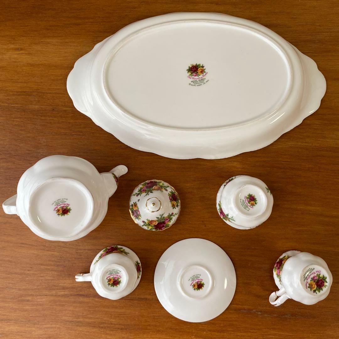 ロイヤルアルバート　オールドカントリーローズ　ミニチュア　ティーセット