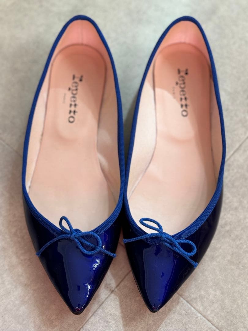 【美品】Repetto エナメル ポインテッドトゥ バレエシューズ