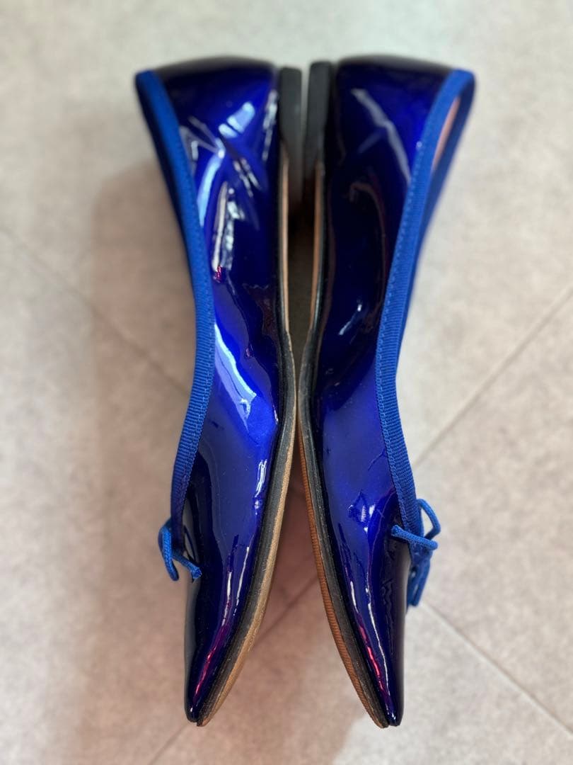 【美品】Repetto エナメル ポインテッドトゥ バレエシューズ
