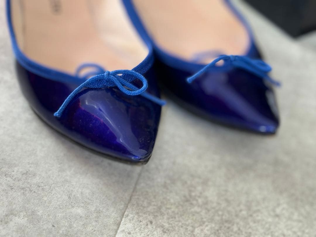 【美品】Repetto エナメル ポインテッドトゥ バレエシューズ