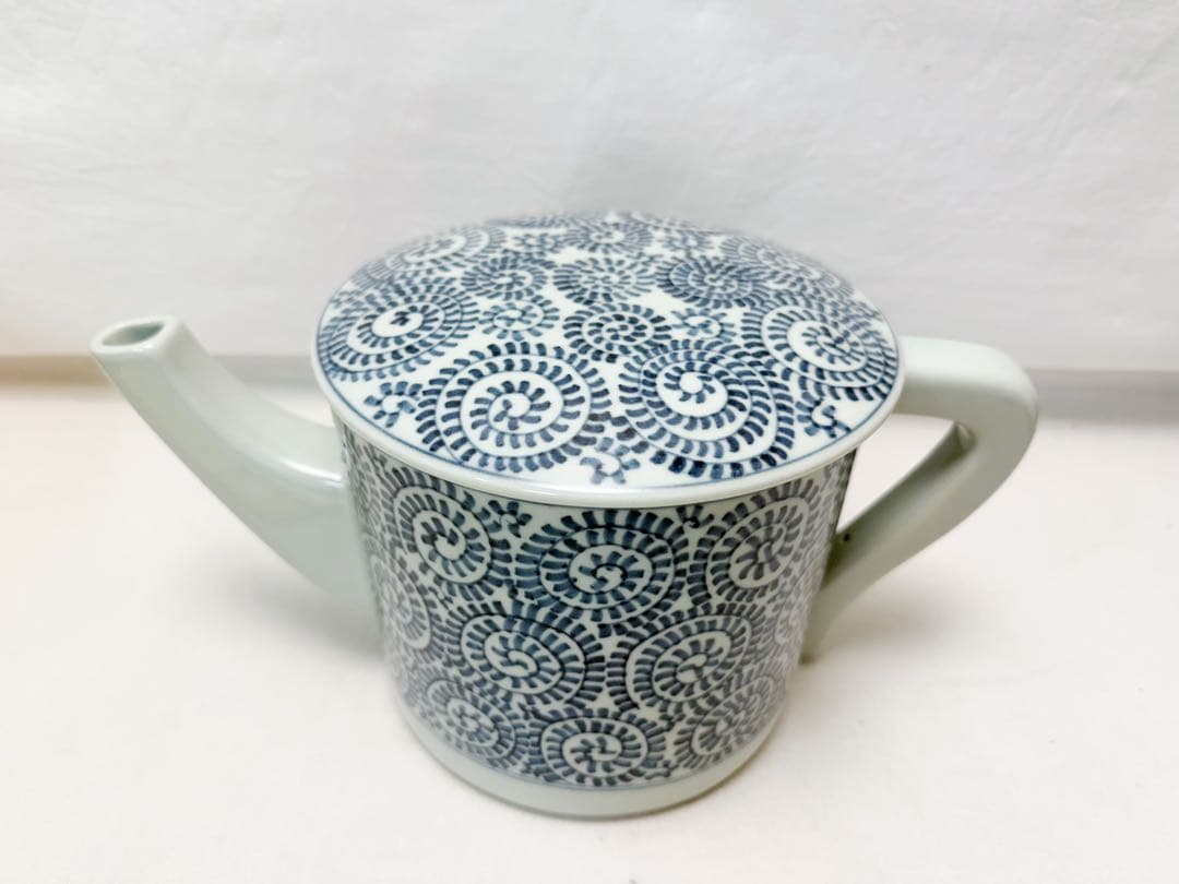 未使用 茶道具 利祥造 古伊万里写 片口水注 水次 水差し 印有 共箱