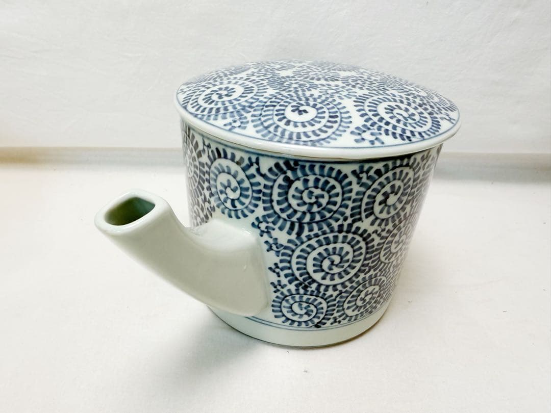 未使用 茶道具 利祥造 古伊万里写 片口水注 水次 水差し 印有 共箱