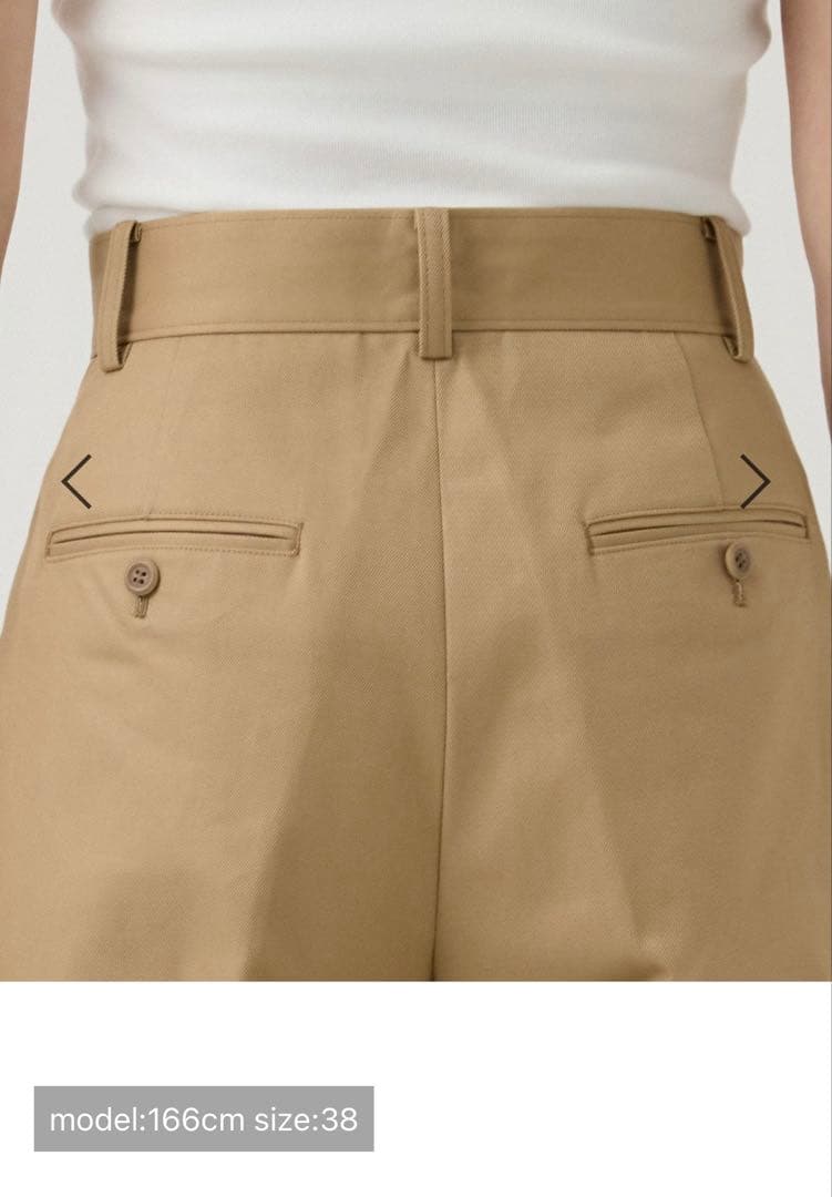 chaos ツータックチーノパンツ　38【新品】