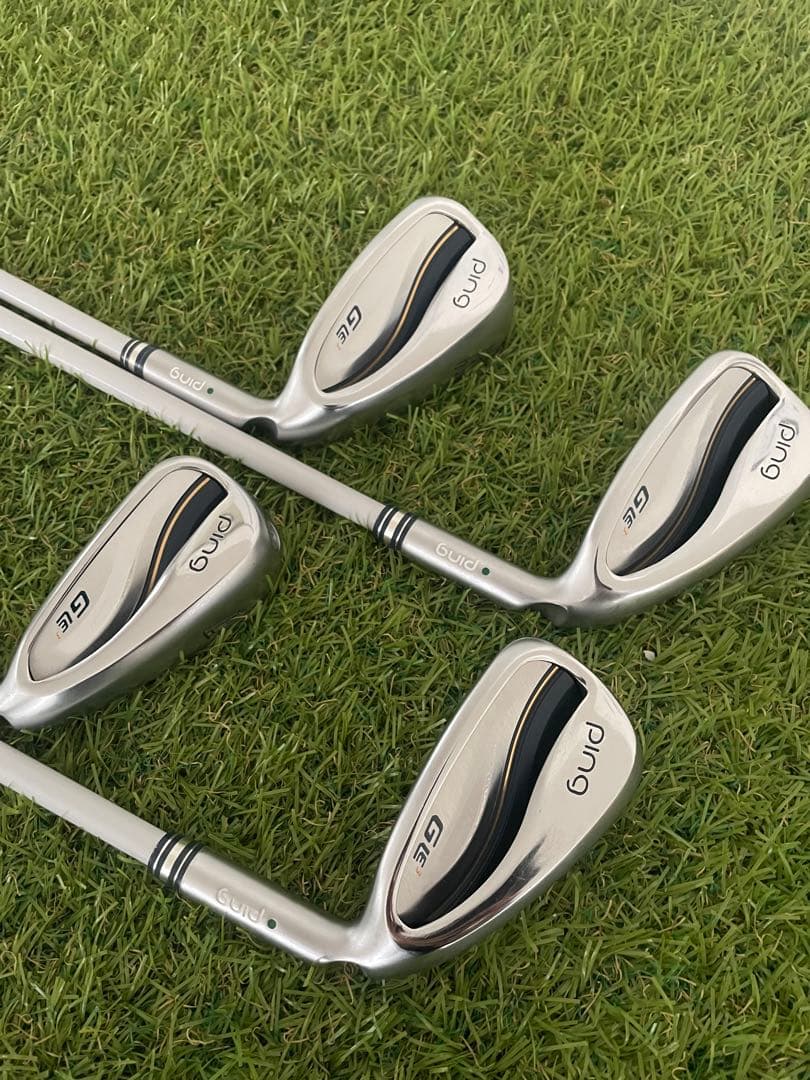 PING gle3 レディースアイアン 4本セット　A 純正カーボン　グリーン