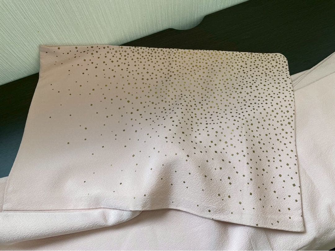 人間国宝　福田喜三郎　訪問着　単衣　箔散らし　暈し染め　金彩　正絹