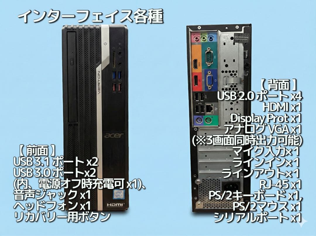 acerデスクトップパソコン　Verinton X2660G