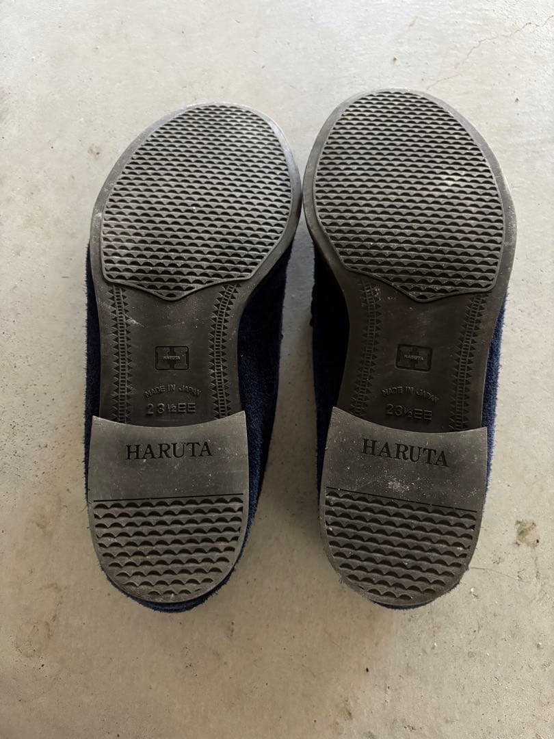 shishikui HARUTA ネイビー スエード ローファー