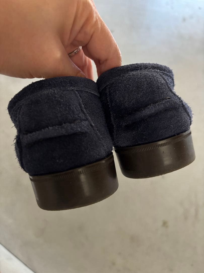 shishikui HARUTA ネイビー スエード ローファー