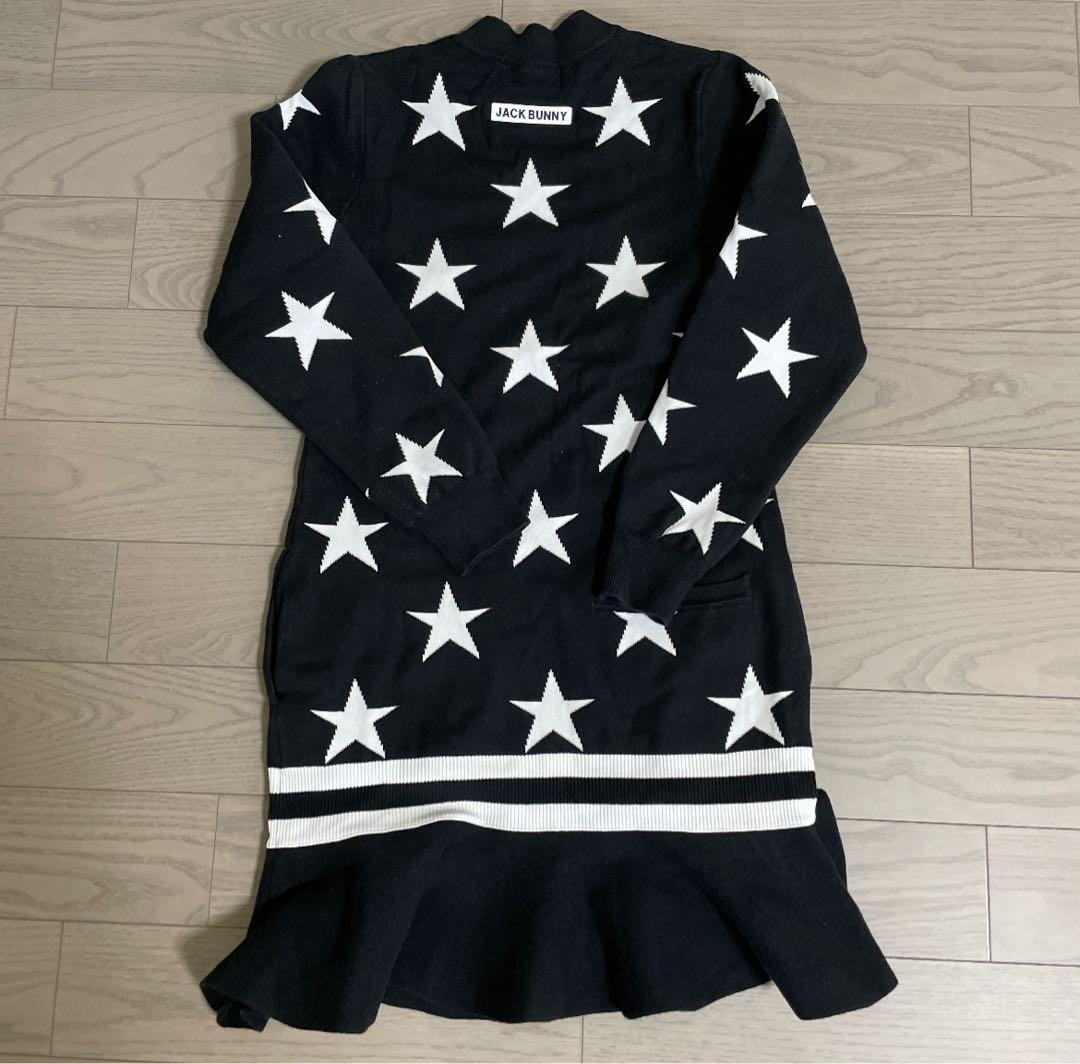 JACK BUNNY 星柄ジャガードクルーネックニットワンピース