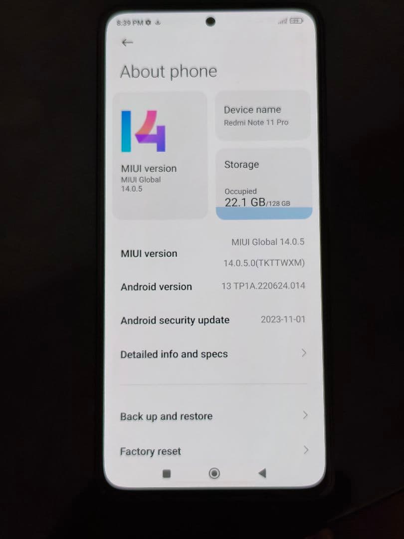 Redmi Note 11 Pro 128GB 青