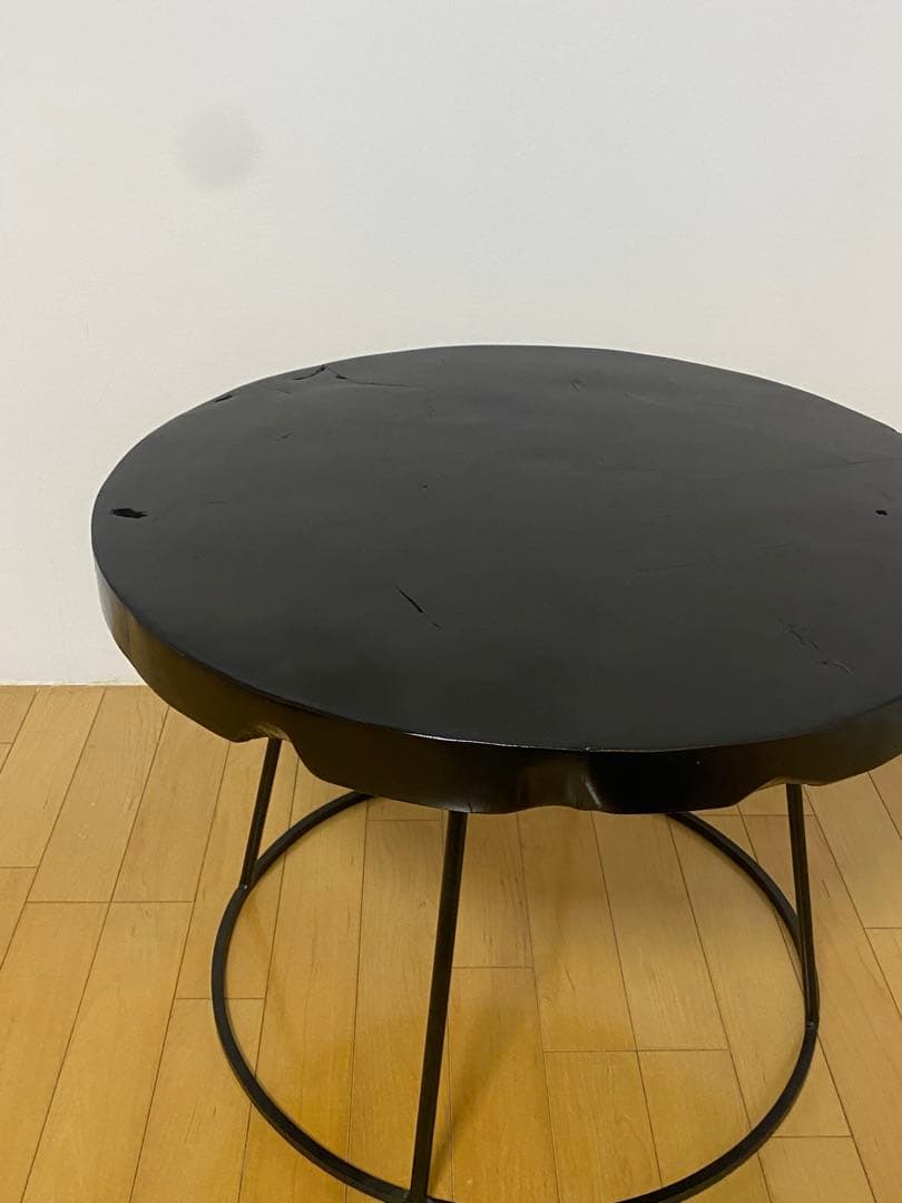 オランダ製　サイドテーブル　zuiver社　一枚板　ヴィンテージ