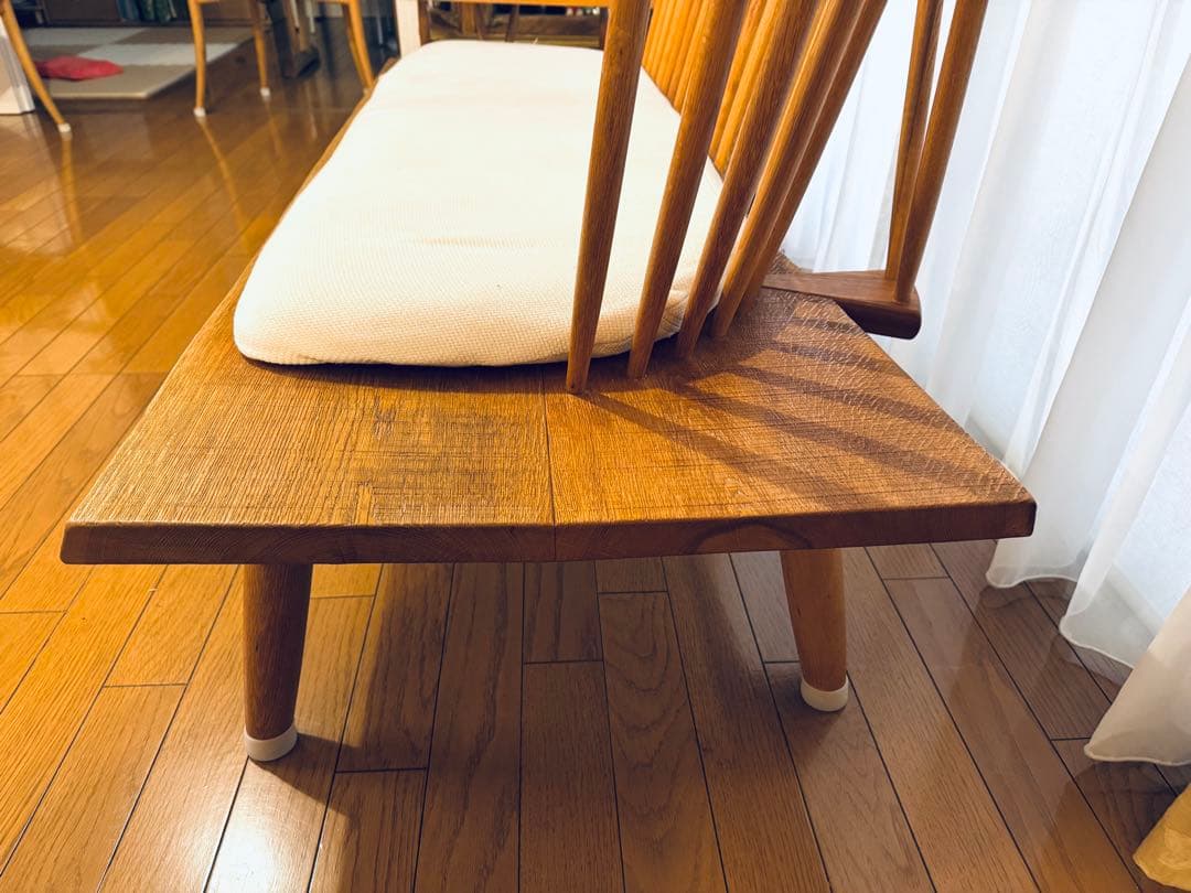 クレオパトラ　ナガノインテリア　天然木ソファー（3人掛け）