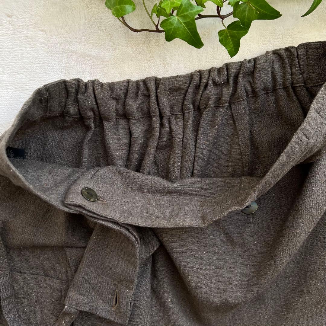 糸糸糸 MAKI TEXTILE STUDIO コットン シルク混ワイドパンツ