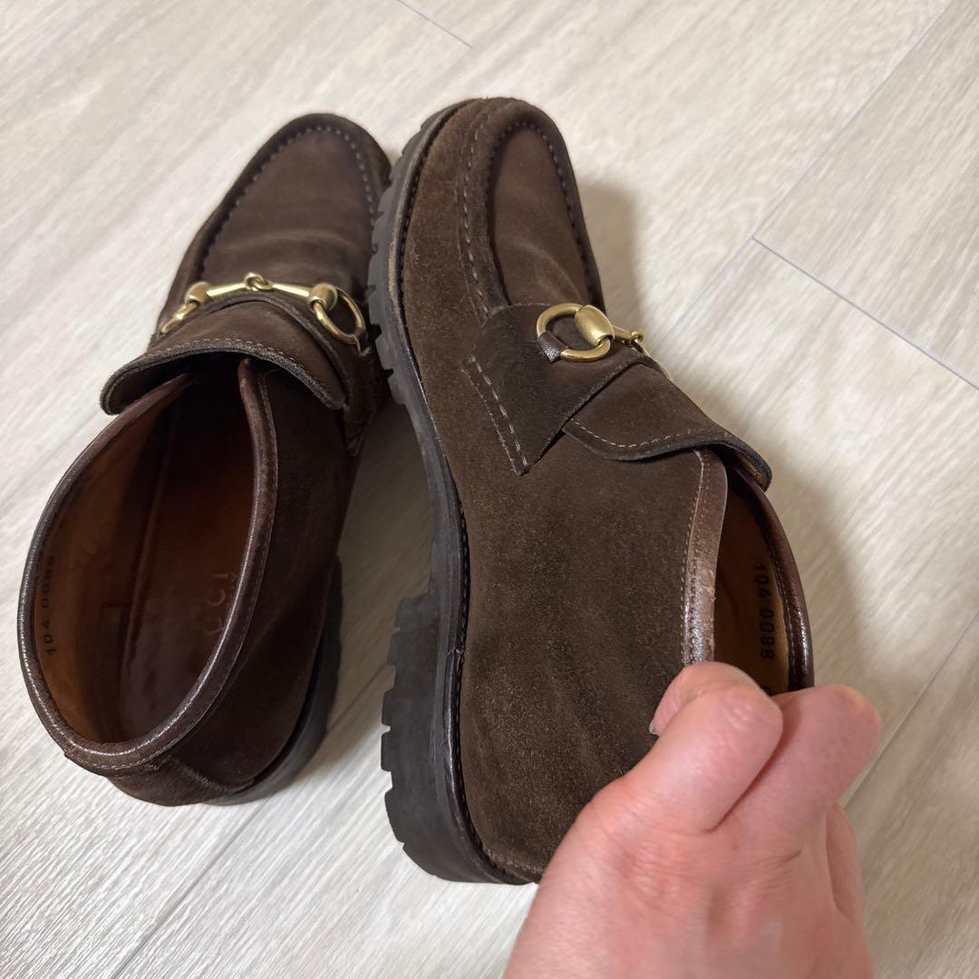 GUCCI ブラウン ローファー ゴールド金具