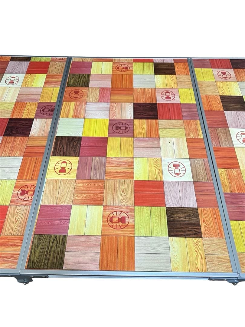 美品♡Colemanコールマン♡ナチュラルモザイクリビングテーブル180cm