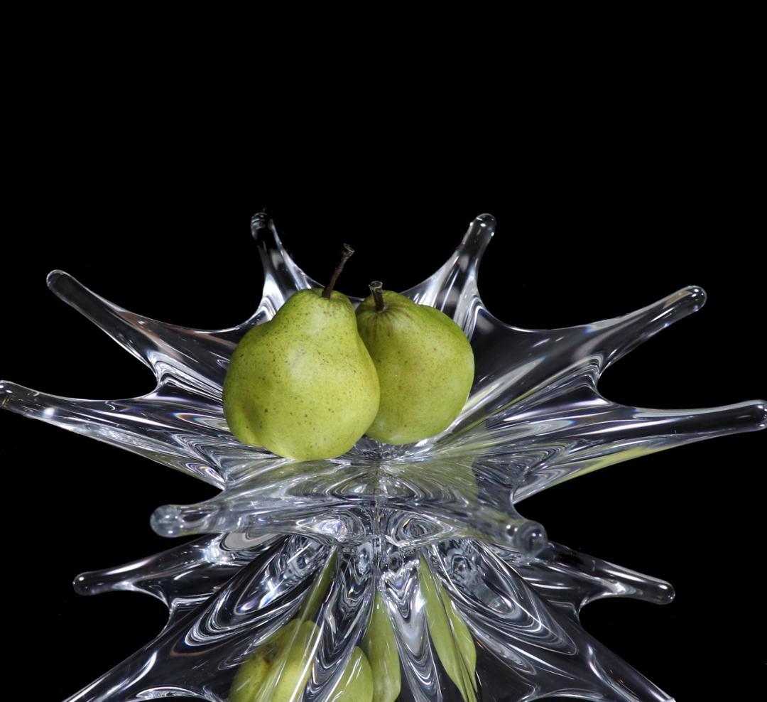 バカラ 稀少型 特大 フルーツコンポート 約4kg バスケット オブジェ 置物