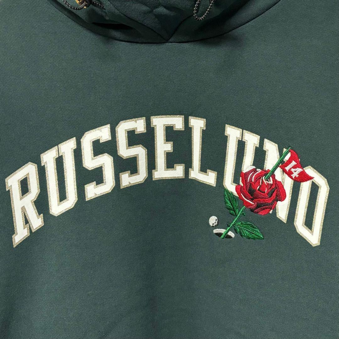 ラッセルノ ゴルフ フラグローズ ロゴ マスク P.O フーディー グリーン 6