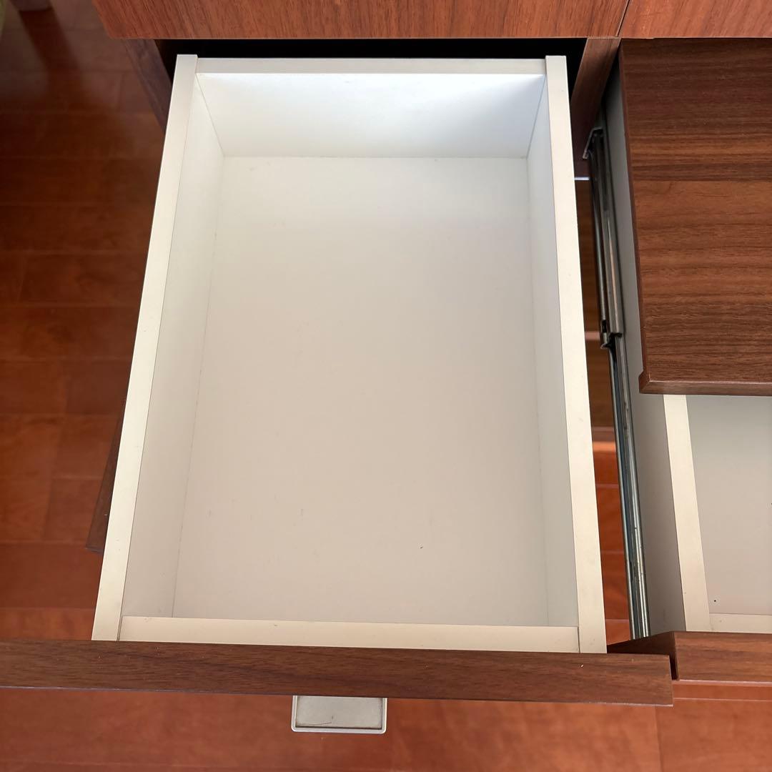 美品！ACTUS購入 日本製 食器棚 本棚シェルフ引き出し収納 稼動棚 折れ戸