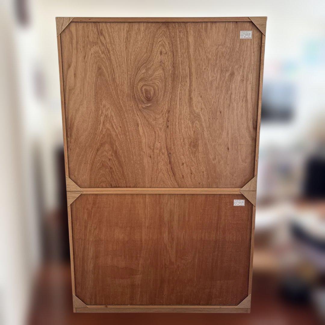 美品！ACTUS購入 日本製 食器棚 本棚シェルフ引き出し収納 稼動棚 折れ戸