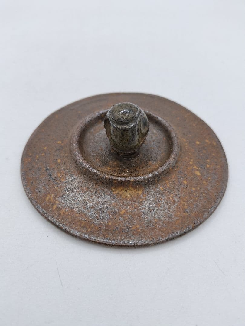 c528 水指 志戸呂 笹耳　広前心斉 替蓋付 遠州七窯　木箱 茶道具