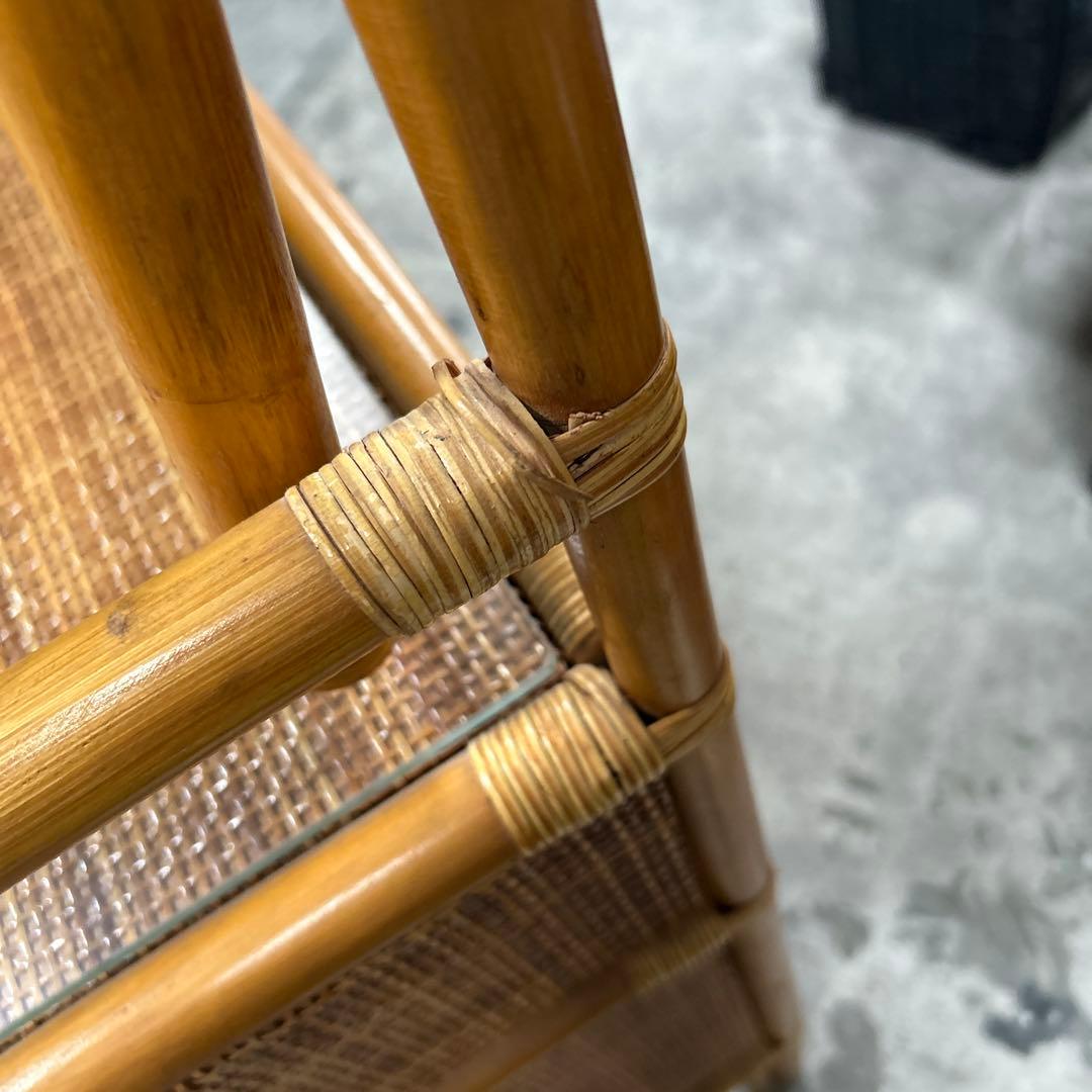 ラタン製ドレッサー・鏡台 アーチ型ミラー