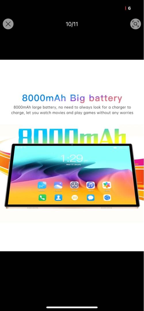 QETUPA 10.1インチタブレット 8GB/128GB