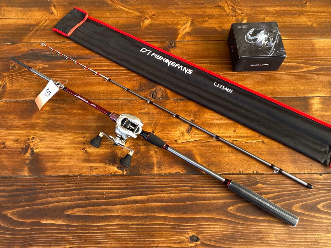 ジギングセット　デジタルカウンター付きリール　イカメタル　タイラバ　左ハンドル