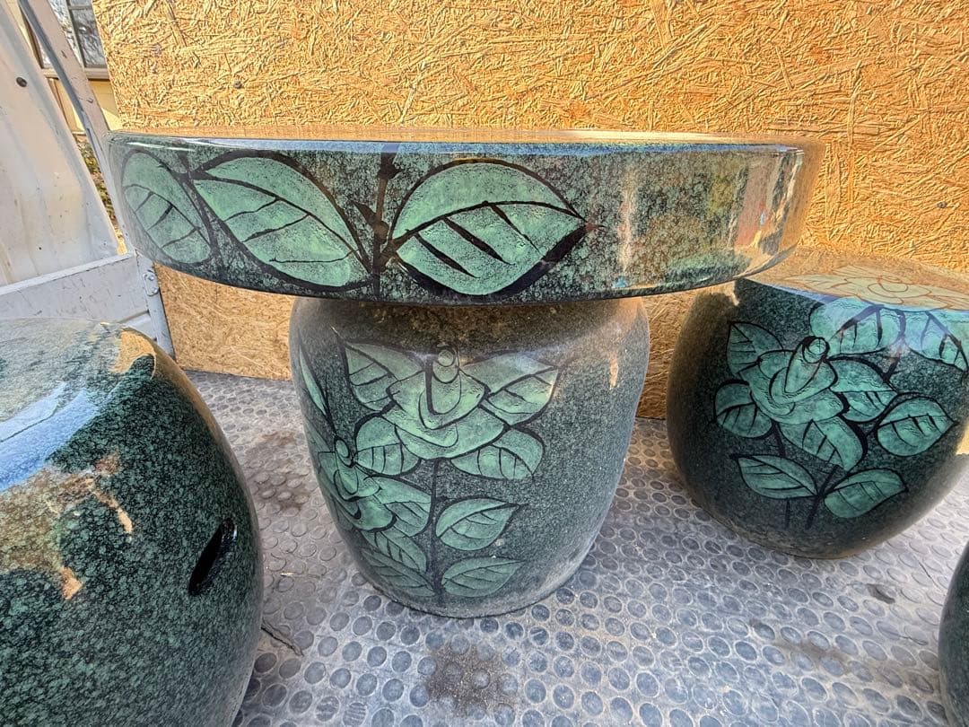 陶器テーブル イス ガーデン ガーデニング