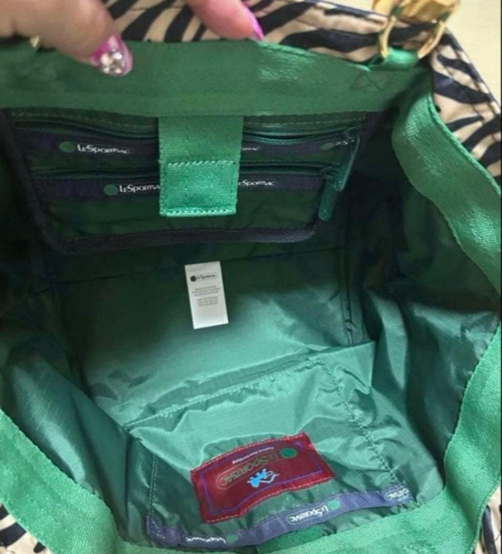 完売品⭐︎レスポートサック　アトリエ　ラージバンブー2way ゼブラ