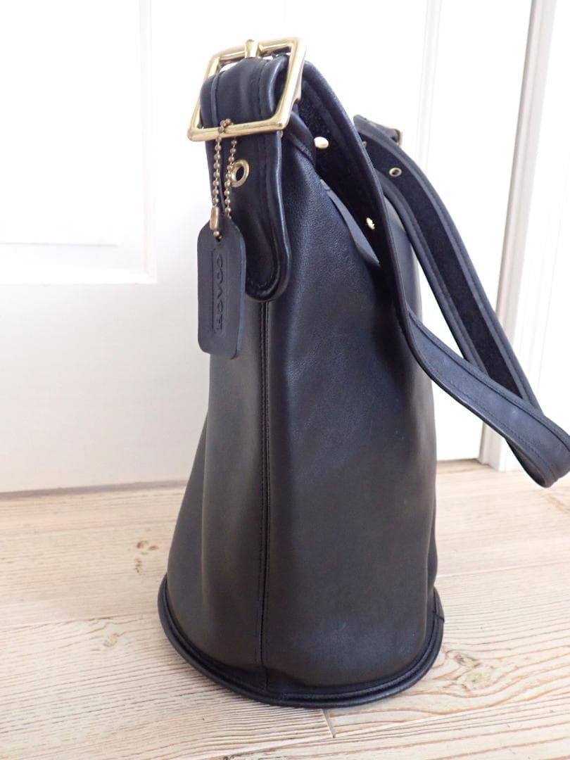COACH オールドコーチ ドラム型 9085 オール本革レザーショルダーバック
